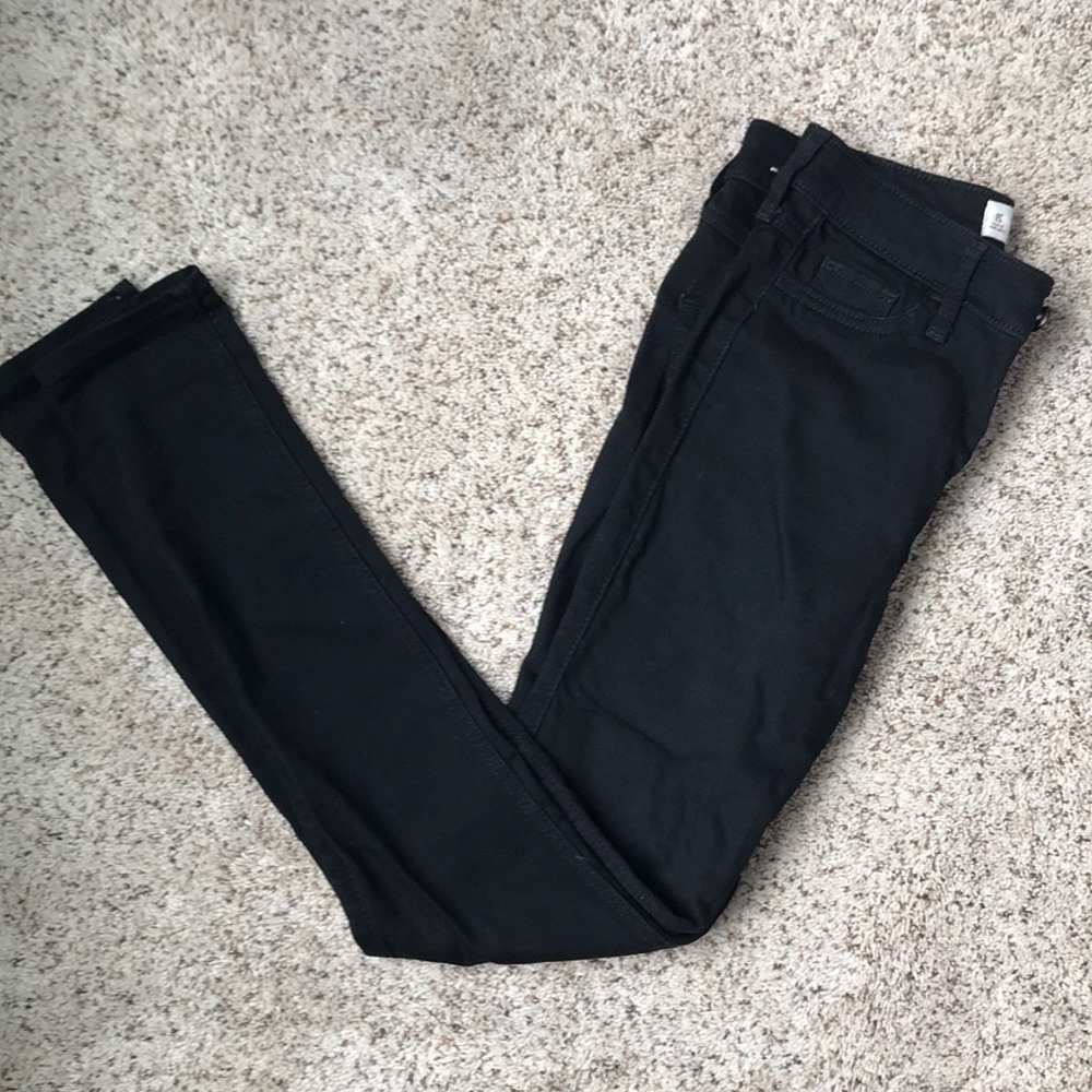high waisted hollister black skinny jeans